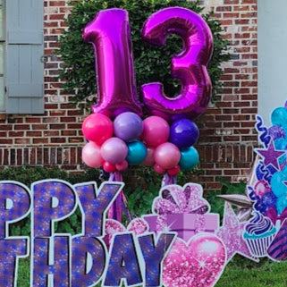 Balloon Yard Stake Number