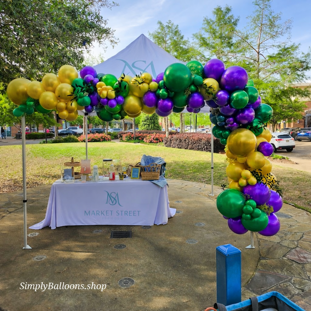 Mardi Gras Festival Tent Balloons 10X10 Tent