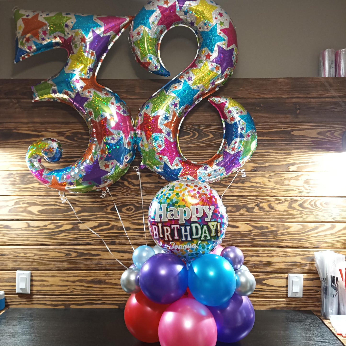 Personalized gift +Helium bunch  or Numbers