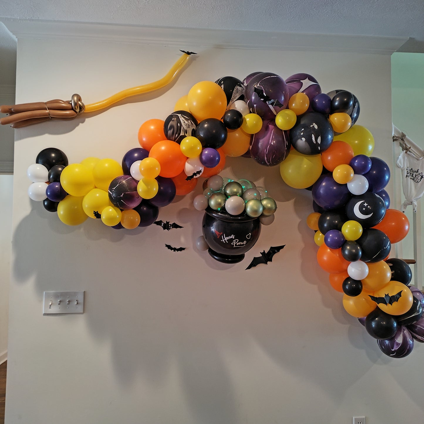 Hocus Pocus Garland-includes broom and cauldron
