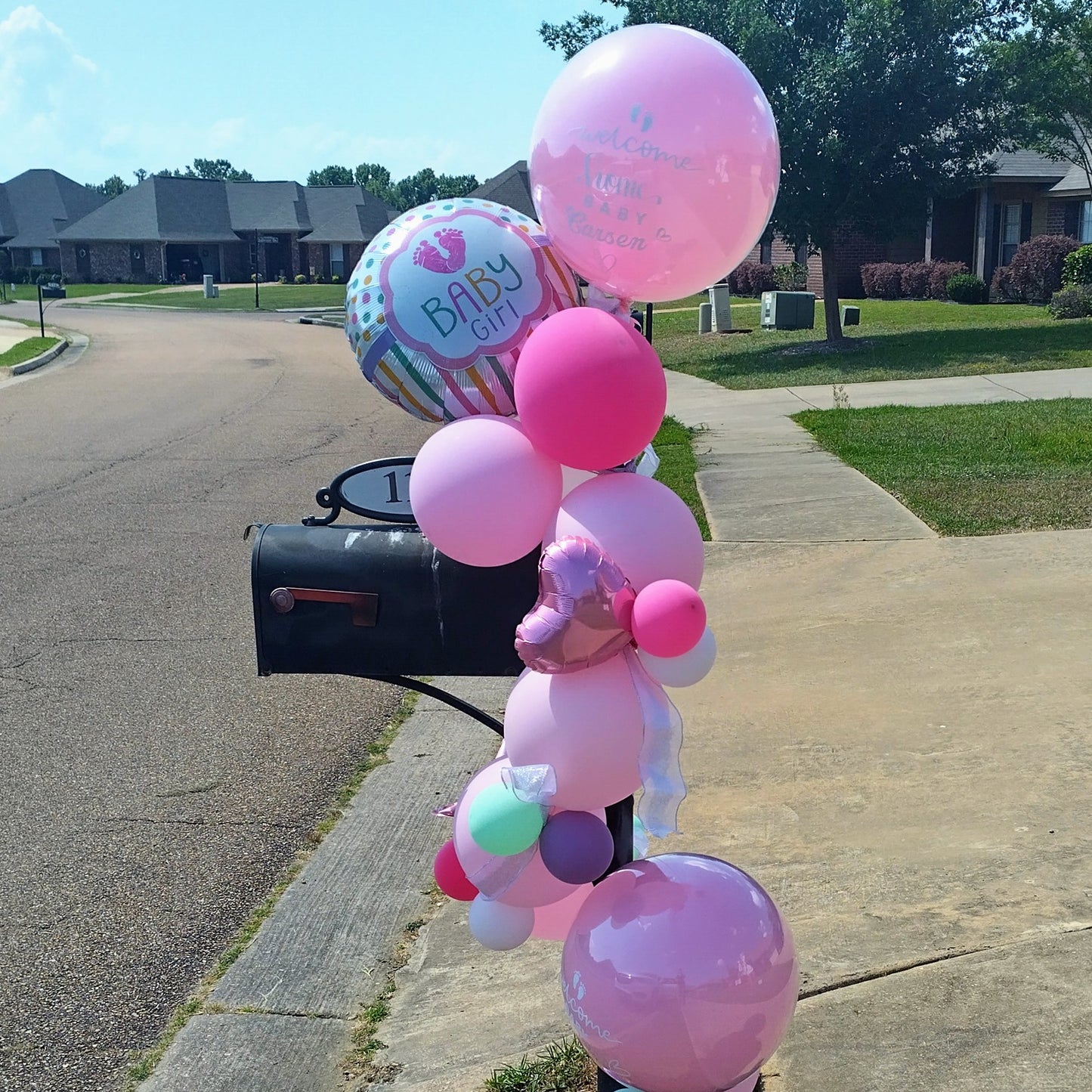 Welcome Home Baby Mailbox Swag