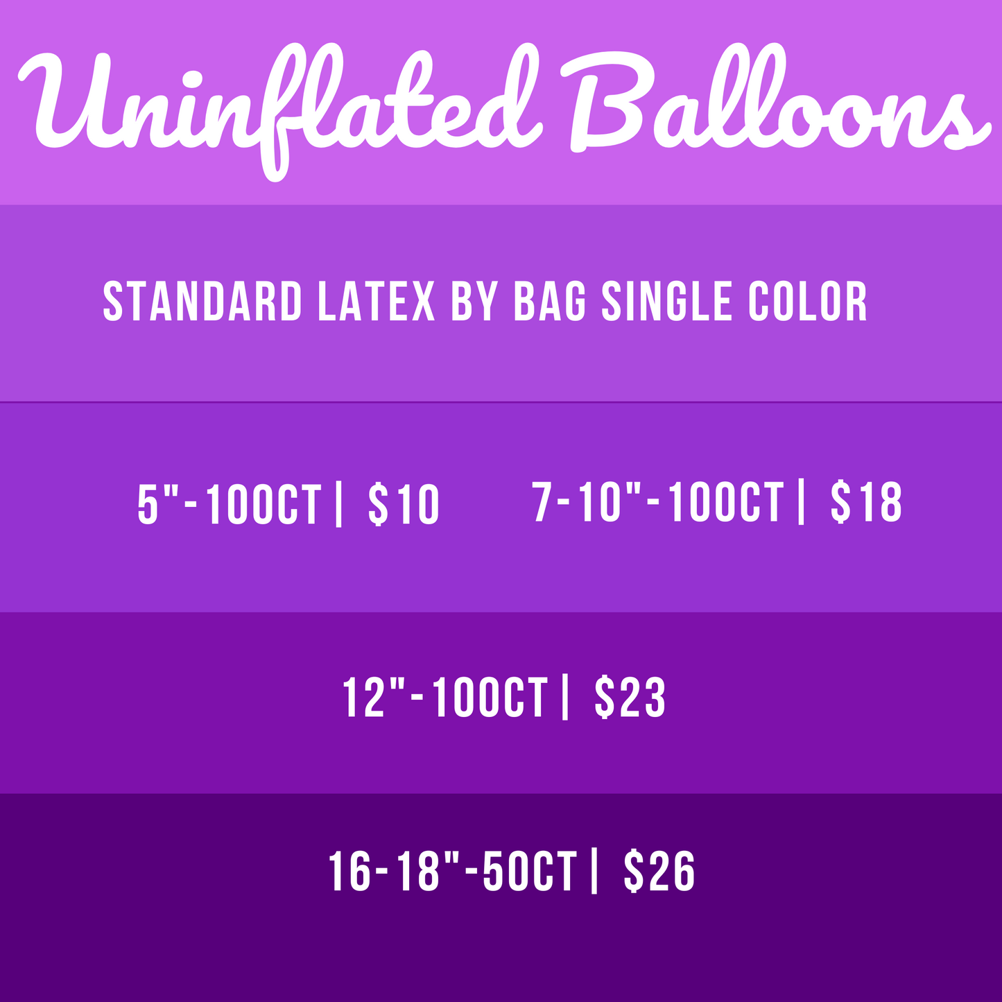 Uninflated Balloons