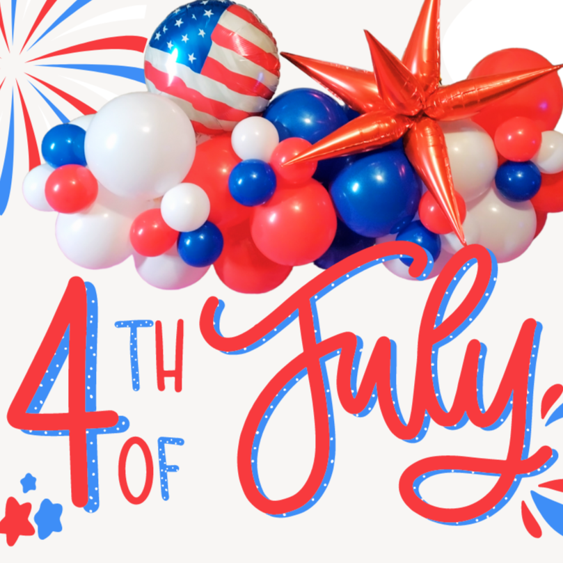 4th of July 5ft Garland