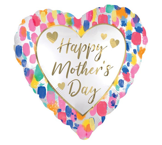 18" Satin Happy Mother's Day Heart