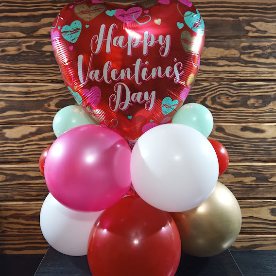 Sweetheart Tabletop Balloon Bouquet (Air-Filled)