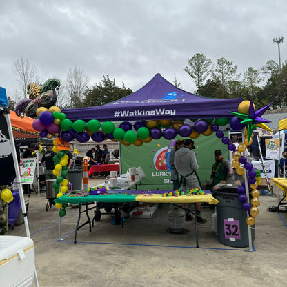 Festival Tent Mardi Gras Bead Balloons