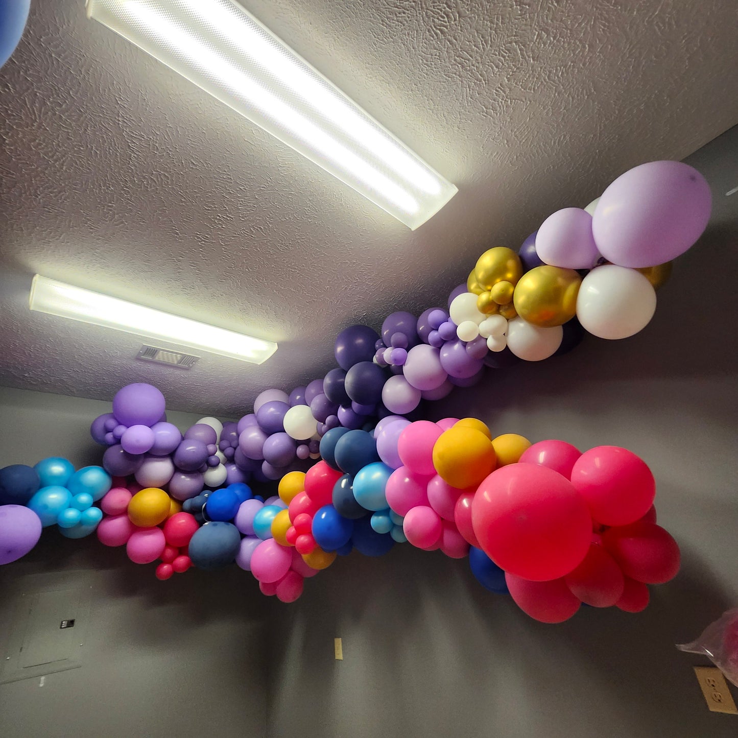 Recycled Purple and Gold Balloons