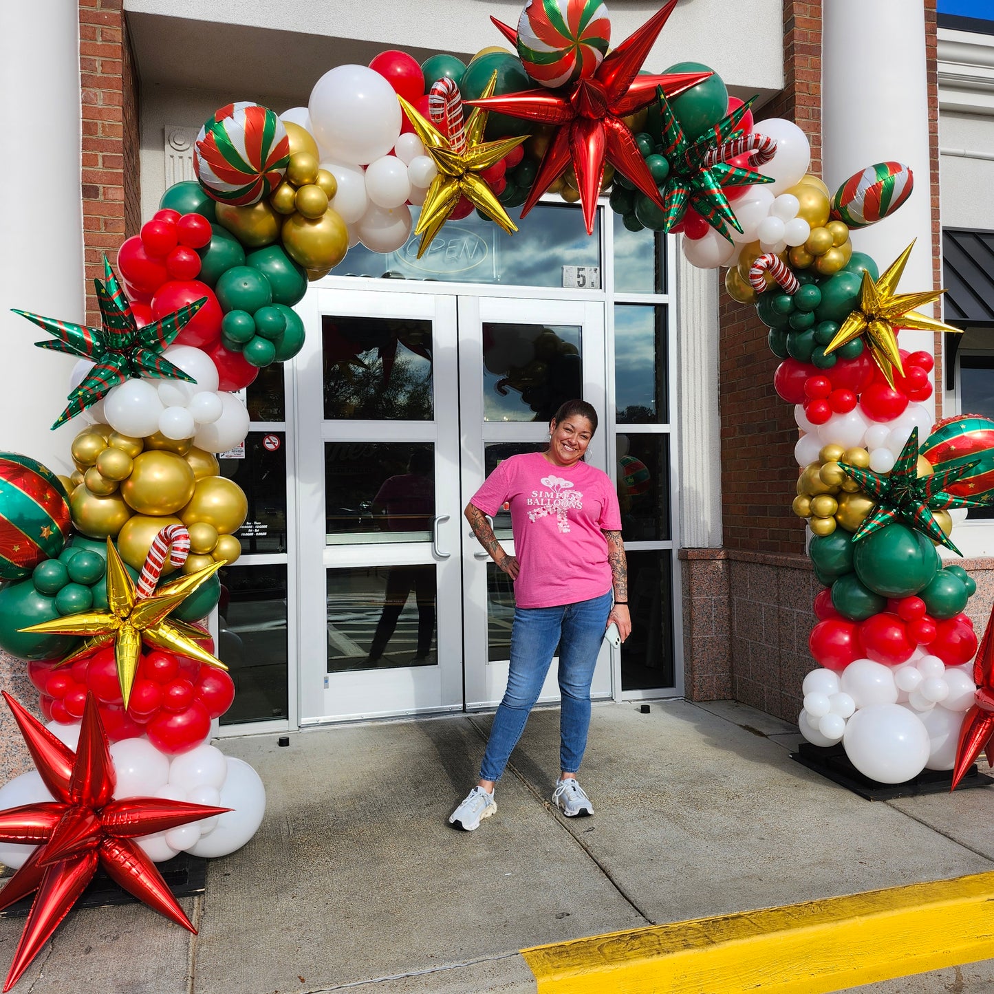 Christmas Organic Balloon Arch Free Standing