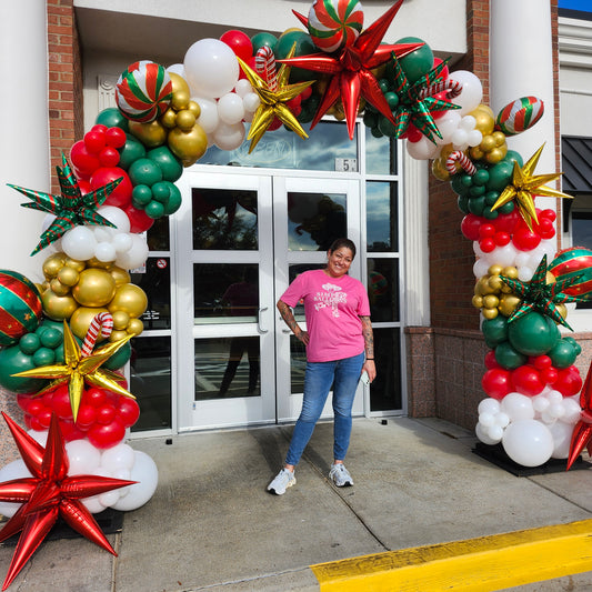 Christmas Organic Balloon Arch Free Standing