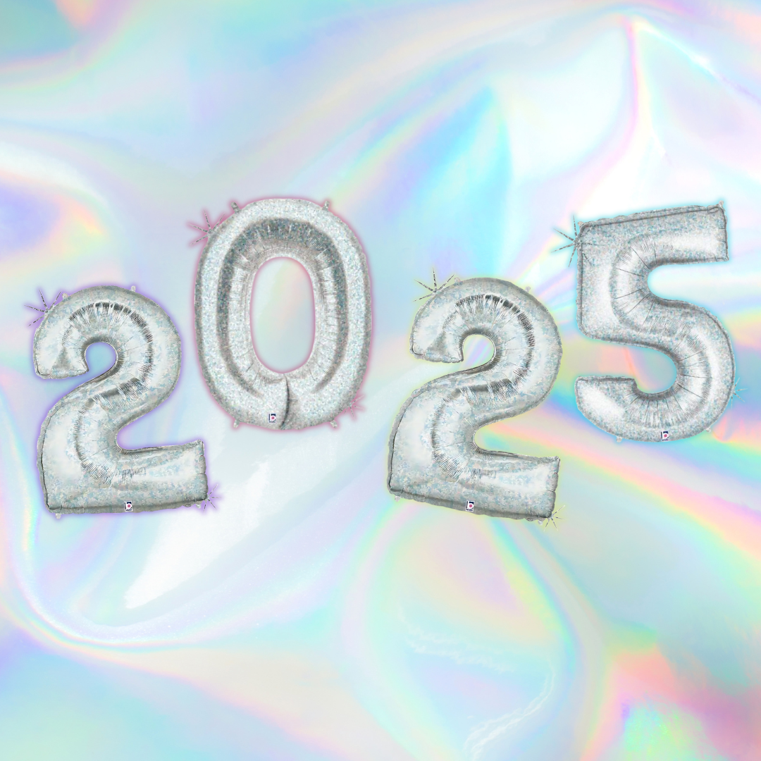 Large Helium-Filled "2025" Balloon Bundle