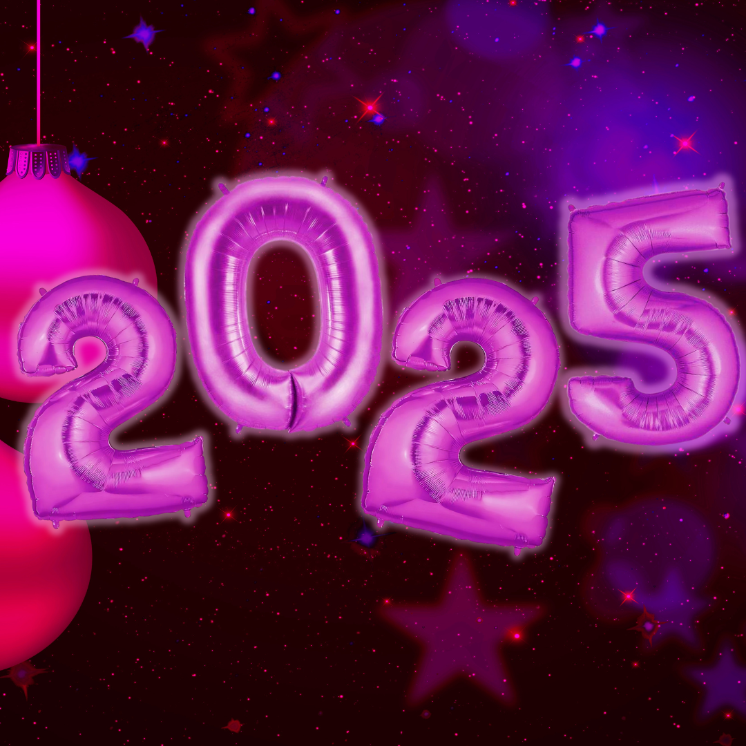 Large Helium-Filled "2025" Balloon Bundle