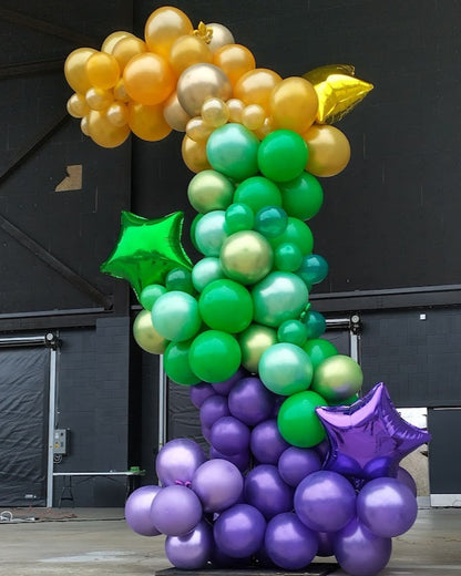 Mardi Gras Organic Balloon Column