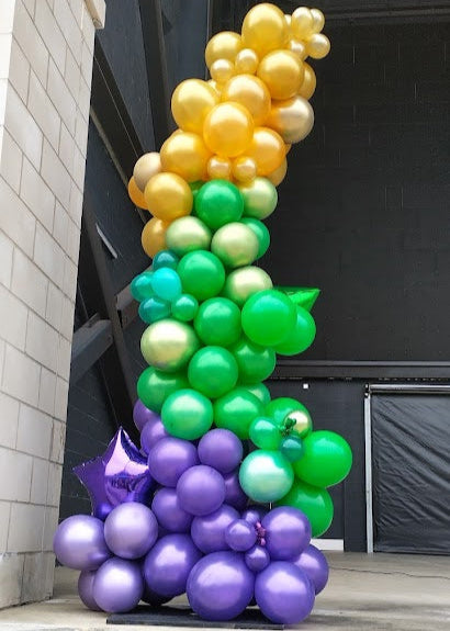 Mardi Gras Organic Balloon Column