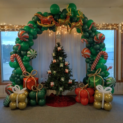 Christmas Organic Balloon Arch Free Standing