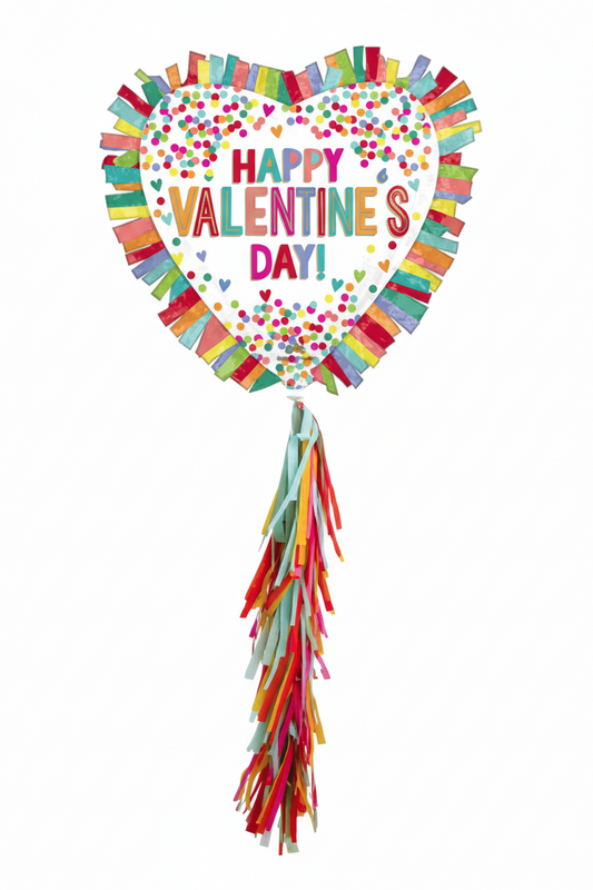 Valentine's Day Rainbow Fringe 25" Balloon