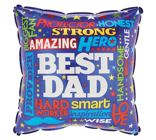 17" Best Dad Square