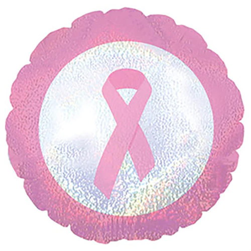 Breast Cancer Ribbon 17" Mylar
