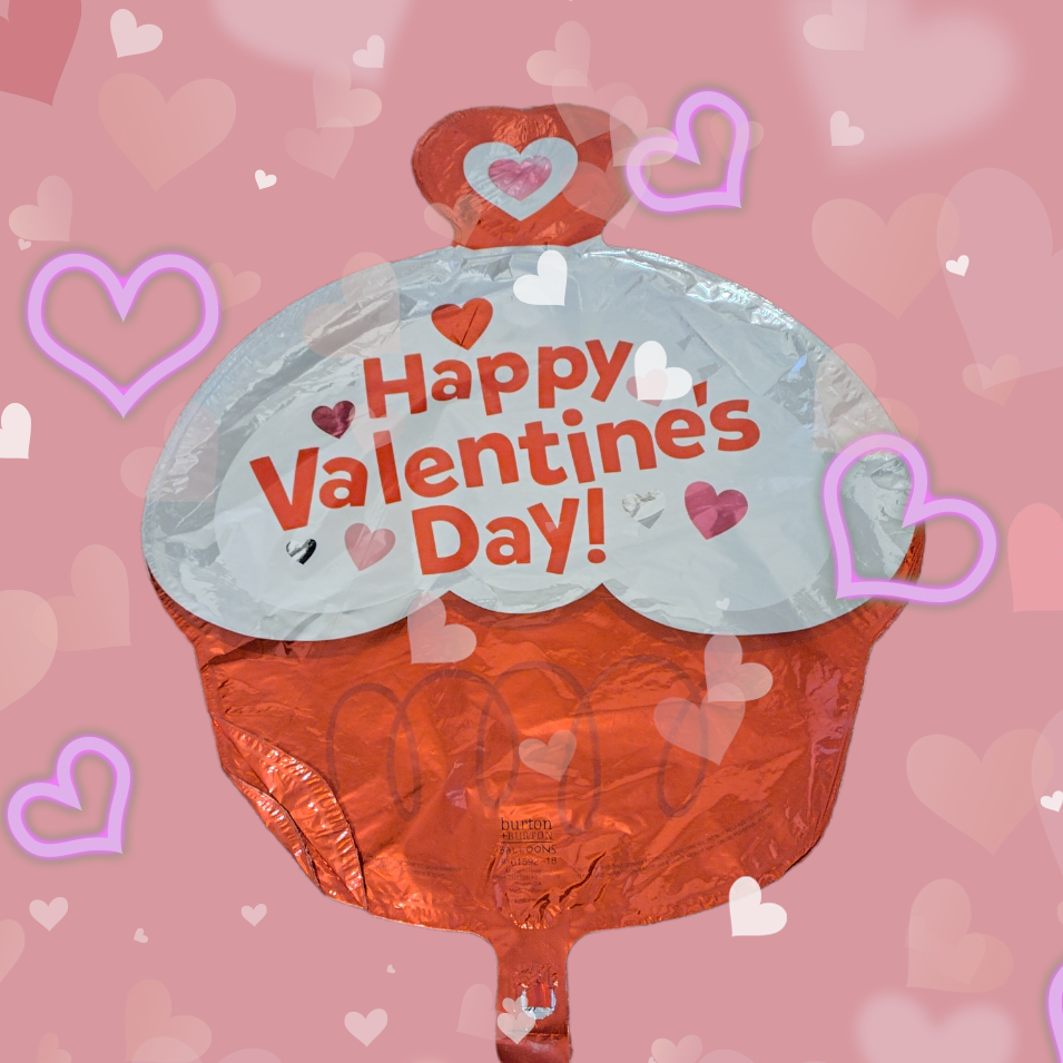 18" Happy Valentine's Cupcake
