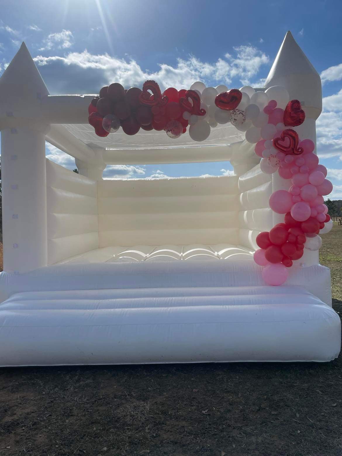 White Bounce House Garland/Arch